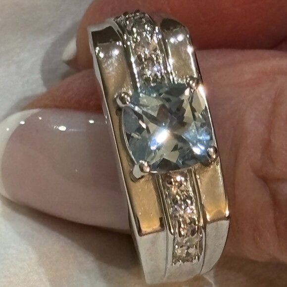 Karis Jewelry - Karis 925 Sterling Silver Blue Topaz STS Ring